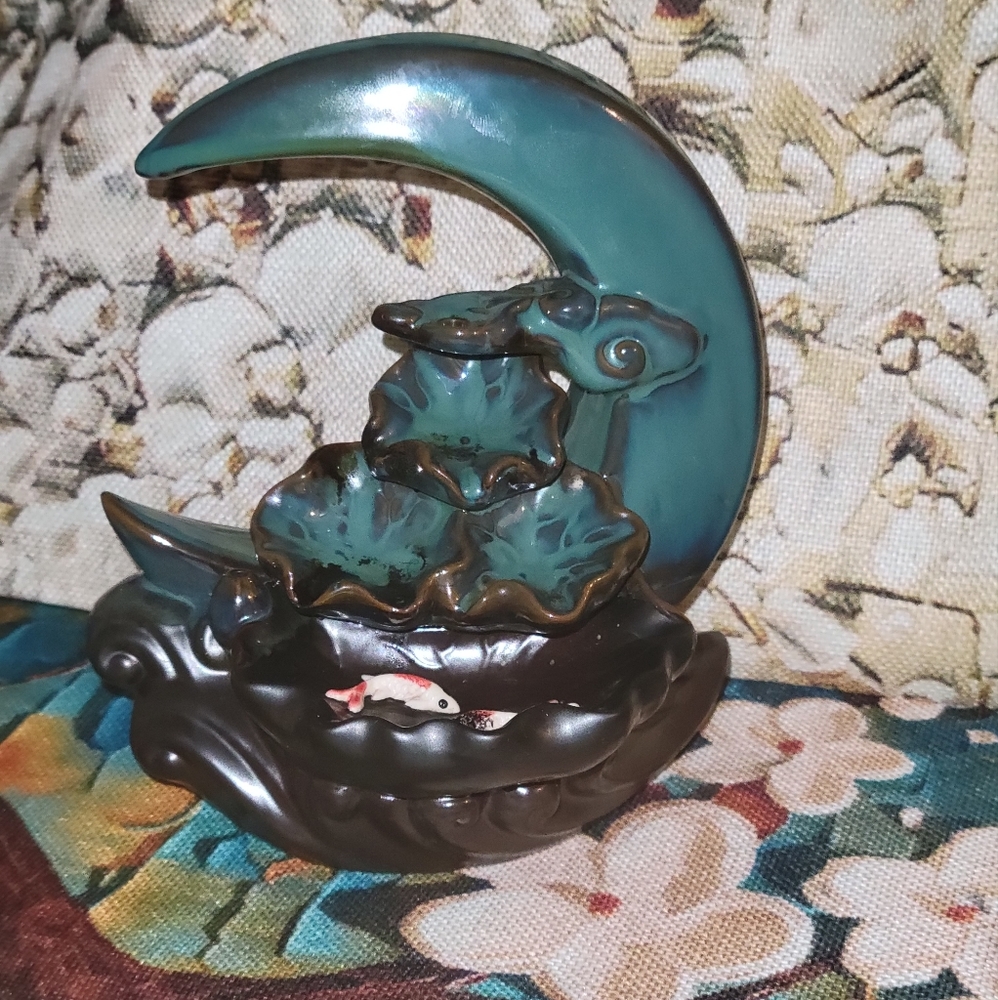 Moon Backflow Incense Holder Ceramic Burner